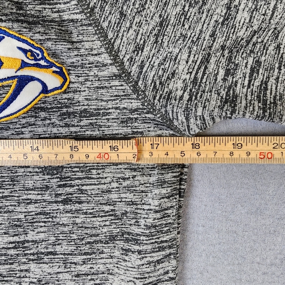 Holloway Nashville Preds Gray Quarter-Zip Pullover with Logo Goal One Womens XS - Picture 9 of 12